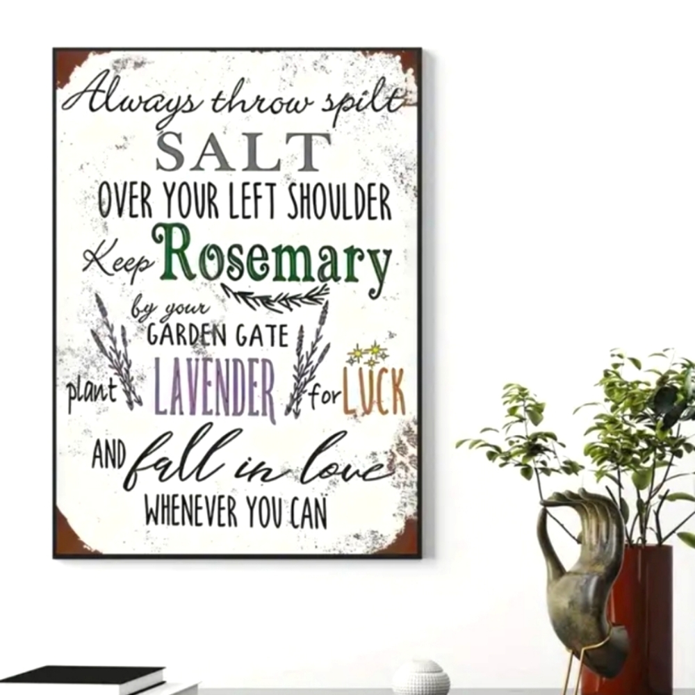 New in Tube Canvas Print ●Practical Magic Movie Line!! ALWAYS Throw Spilled Salt